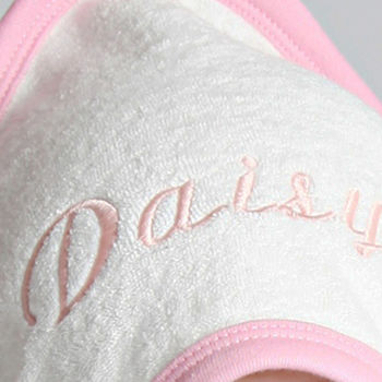 Personalised Hooded Baby Towel For Girls, 2 of 5