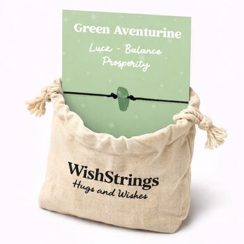 Green Aventurine Wish Bracelet Luck Gift, 2 of 3