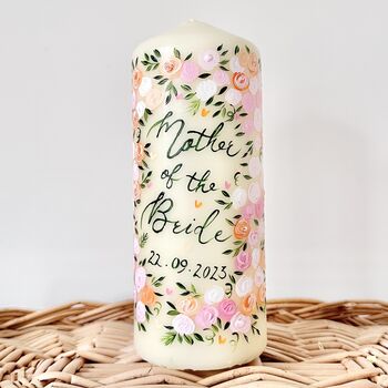 Personalised Hand Painted Bridesmaid Candle, 2 of 4