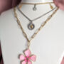 Set Of Three Flower Charm Chain Necklaces For Women, thumbnail 2 of 6