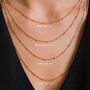 Rose Gold Bamboo Chain Necklace, thumbnail 1 of 3