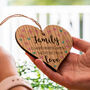 Family Is What Happens Hanging Wood Heart Gift, thumbnail 1 of 3