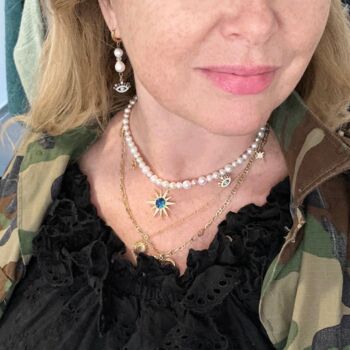 Celestial Charm Pearl Necklace, 6 of 9