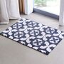 Washable Black And White Tile Doormat, thumbnail 1 of 2