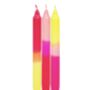 Three Ombre Pink And Yellow Candles, thumbnail 2 of 4