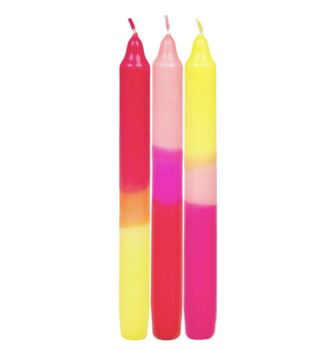 Three Ombre Pink And Yellow Candles, 2 of 4