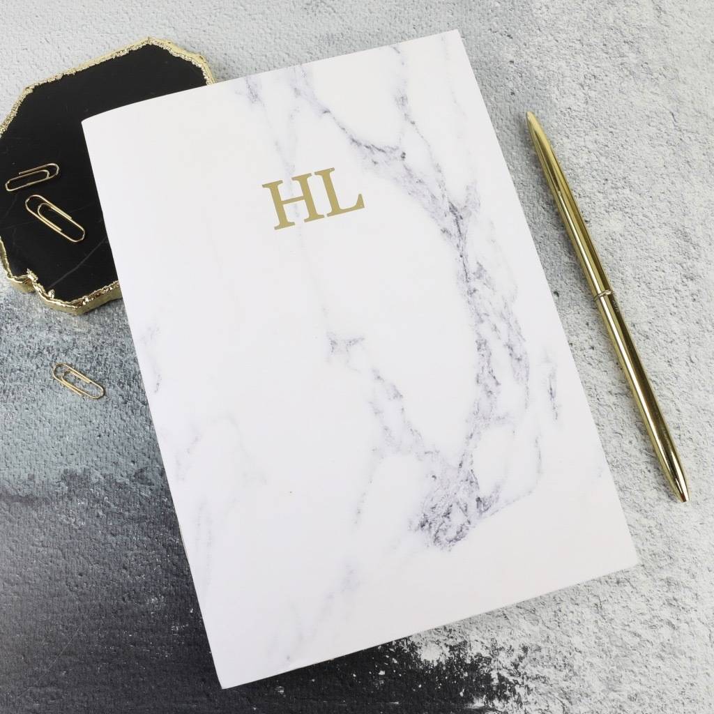 Personalised A5 Marble Notebook, 1 of 2