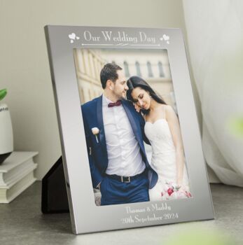 Personalised Our Wedding Day Photo Frame, 3 of 4