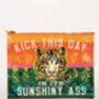 'Kick This Day In It's Sunshiny Ass' Zipper Pouch, thumbnail 2 of 3