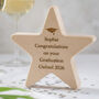 Personalised Engraved Graduation Wooden Star Keepake, thumbnail 2 of 2