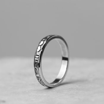 Slender Personalised Silver Promise Ring, 5 of 7