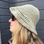 Naples Bucket Hat Chunky Cotton Crochet Kit, thumbnail 1 of 7