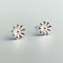 Sterling Silver Minimalist Daisy Stud Earrings, thumbnail 1 of 5