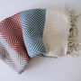 Personalised Soft Cotton Sofa Throw, Christmas Gift For Couple, thumbnail 5 of 11