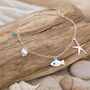 Sterling Silver Ocean Charm Bracelet, thumbnail 1 of 5