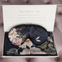 Silk Pillowcase And Eye Mask Giftbox Sleep Mask And Pillow Case Black Floral 100% Pure Soft Mulberry Silk Luxury Travel Gift Set, thumbnail 1 of 12
