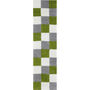 The Rugs Geometric Shaggy Rug Green Checkered Rug, thumbnail 9 of 12