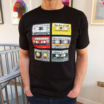 Personalised Cassette Tape Music Selection T Shirt, 6 of 9