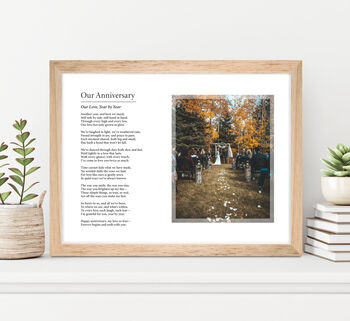 Anniversary Personalised Photo Poem Print, 5 of 8