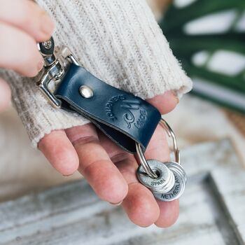Personalised Leather Travel Keyring And Tokens, 5 of 11