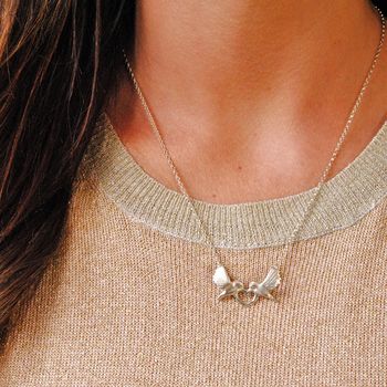 Two Turtle Doves Necklace In Silver, 2 of 5
