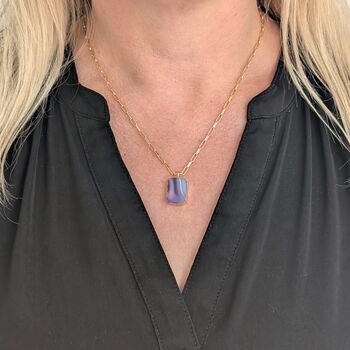 Amethyst Strata Necklace, Purple And Pink Tones, 2 of 9