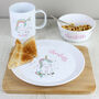 Personalised Unicorn Plastic Breakfast Set, thumbnail 1 of 2