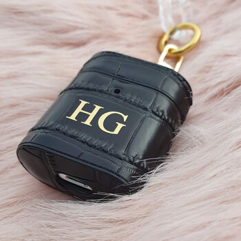 Personalised Leather Airpod Case, 4 of 6