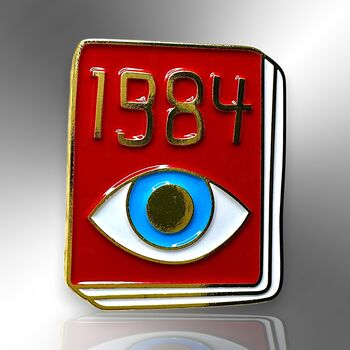 George Orwell 1984 Book Enamel Lapel Pin, Brooch Badge Gift For Book Lovers, 2 of 8