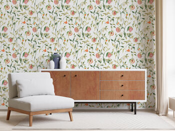 Peach Tree Wallpaper On White, 3 of 4