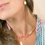 Mixed Agate Bead Necklace In Earthy Tones, thumbnail 1 of 7