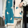 Personalised Cashmere Blend Robin Bird Jacquard Scarf, thumbnail 4 of 12