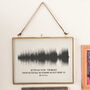 Personalised Glass And Brass Sound Wave, thumbnail 2 of 4