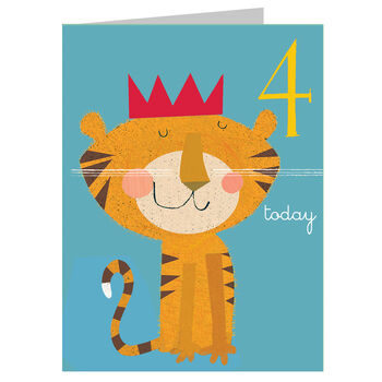 Mini Tiger 4th Birthday Card, 2 of 4