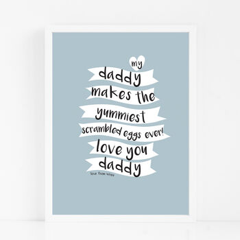 Personalised Fathers Day Kitchen Print, 3 of 3