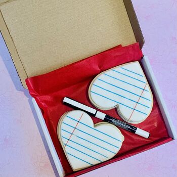 Valentine's Day Love Heart Gift Note Biscuit Gift, 2 of 6