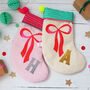 Personalised Bow Bright Christmas Stocking, thumbnail 6 of 8