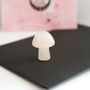 Tiny Rose Quartz Mushroom Crystal With Gift Message, thumbnail 4 of 5