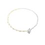 Meno Pearl T Bar Chain And Gemstone Beaded Necklace, thumbnail 2 of 5