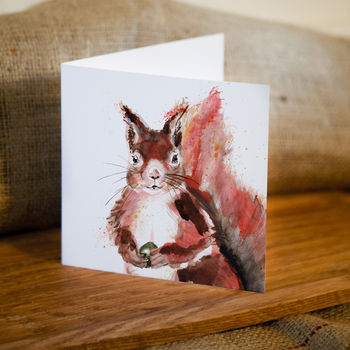 Inky Squirrel Blank Greeting Card, 5 of 5
