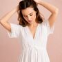 Edwardian Style White Cotton Nightdress, Broderie Anglaise Nightgown, Vintage Inspired Victorian Nightwear, Josette Nightdress UK 10 14, thumbnail 1 of 5