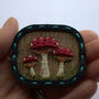 Mushroom Wooden Brooch, thumbnail 2 of 3