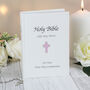 Personalised Pink Cross Holy Bible Gift, thumbnail 1 of 7