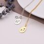 Sterling Silver Birth Month Flower And Initial Necklace, thumbnail 2 of 6