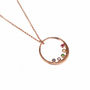 Birthstone Personalised Circle Necklace, thumbnail 8 of 10