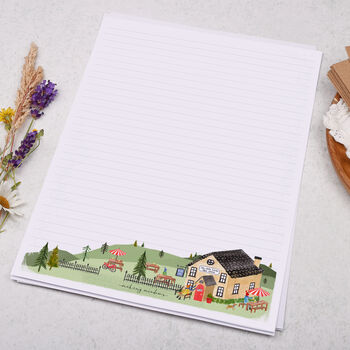 A4 Letter Writing Paper With Country Village Pub, 3 of 4