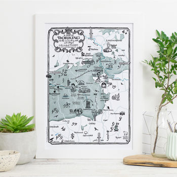 Map Of Dorking Signed Print, 3 of 3