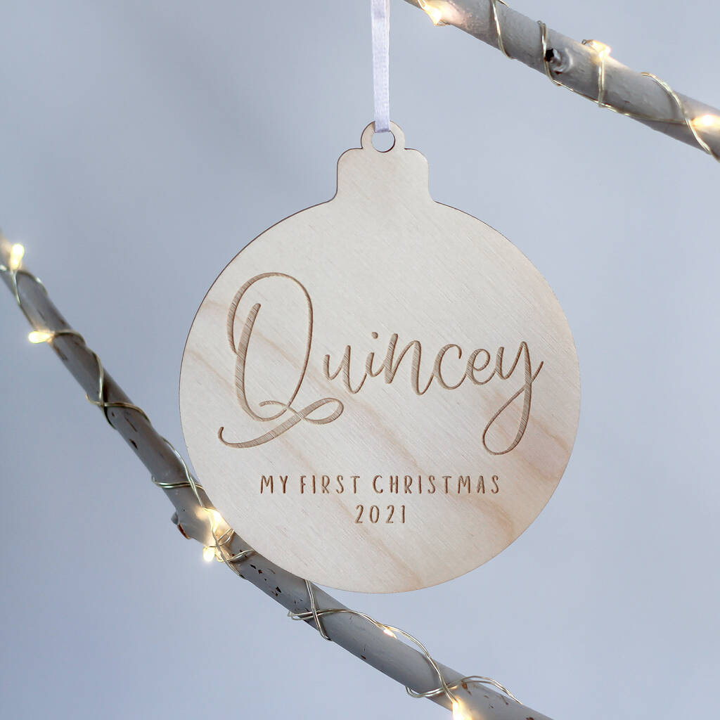 Personalised My First Christmas 2021 Bauble By Fira Studio