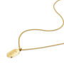 Pill Dog Tag Necklace 18 K Gold Plated Steel, thumbnail 6 of 7