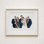 Anniversary Family Portrait Gift – Hand Drawn Watercolor Art Print, thumbnail 4 of 10
